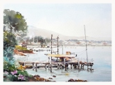 Boat Dock Watercolor