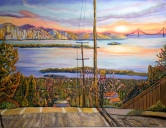 Drop of Marin Ave. at Grizzly Peak Pastel