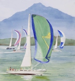 Harp & Mt Tam Watercolor