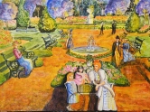 Louise Boyer at Palermo Gardens 1908 Watercolor
