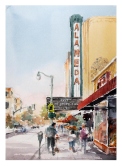 At The Theatre Watercolor