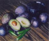 AVACADOS WITH PEPPERS Watercolor