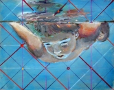 Youngster swimming Mixed Media