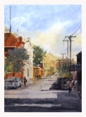 C Street, Virginia City NV Watercolor