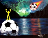 WORLD CUP SOCCER LOVE ART #2 Acrylic
