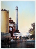 C & H Sugar Factory #2 Watercolor