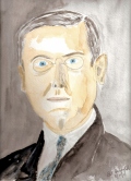 190 Woodrow Wilson Watercolor