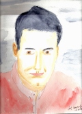 195 Uri Geller Watercolor
