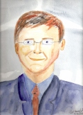 198 Bill Gates Watercolor