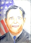 204 George W Bush Watercolor