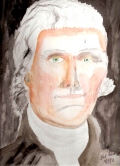 176 Thomas Jefferson Watercolor