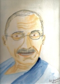 205 Gandhi Watercolor