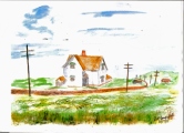 222 Rendition of Hopper's Capron House Watercolor