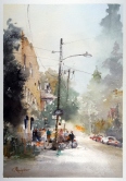 Foggy Morning Watercolor