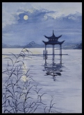 Hangzhoi Moonlight Watercolor