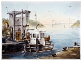 Joy's Tugboat Watercolor