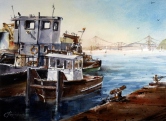 Garske's Tugboats #2 Watercolor