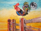 Rooster on Fence