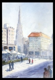 Cathedral in Vienna Watercolor