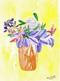 mesart 250 Flowers in a Vase Watercolor