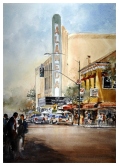 Old Alameda Theater Watercolor