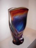 Venetian vase, murano glass, original masterpiece by top-master ROSIN Dino, Venice Murano