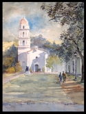 Campus Bell Tower Watercolor