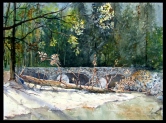 Merced River Crossing Watercolor
