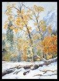Autumn Snow Watercolor