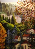 Berkeley Hills XII, Autumnal light uphill Acrylic