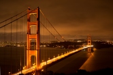 Golden Gate Bridge at Night Photography