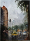 Winter Rain Watercolor