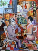 Couple in coffee shop