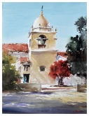 Mission Bell, Carmel, CA Watercolor