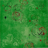 Circle of Life. Green Monotype