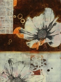 Blossom on Brown Monoprint