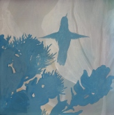 Hummer in Flight (Blue) Acrylic