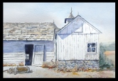 White Barn Kent Watercolor