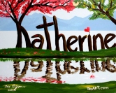 KATHERINE'S NAME ART Acrylic
