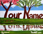 YOUR NAME - ANY NAME ART PAINTING Acrylic