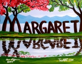 MARGARET'S NAME ART PAINTING Acrylic
