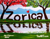 ZORICA'S NAME ART PAINTING Acrylic