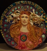 Homage to Alphonse Mucha, Sarah Bernhardt Ceramic