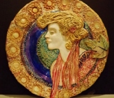 Homage to Alphonse Mucha Ceramic