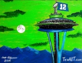 SUPERBOWL TROPHY ATOP THE SPACE NEEDLE Acrylic