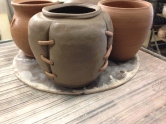 pot with stiches Ceramic