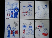 Family drawings Pen and Ink