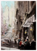 Street of San Francisco Watercolor