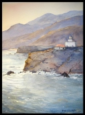 Pt. Bonita Lighthouse Watercolor