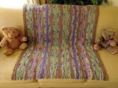 Russell Eng's Waterlily Striped Throw
